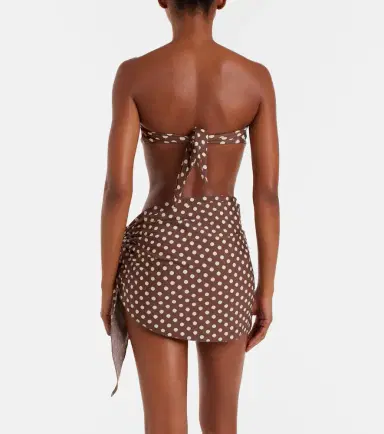 Montce Draped polka-dot beach cover-up | Thumbnail 2