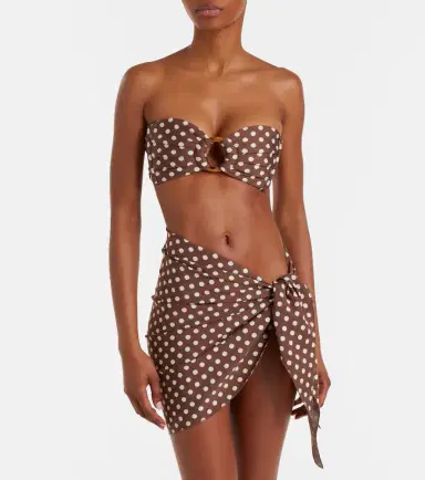 Montce Draped polka-dot beach cover-up | Thumbnail 3