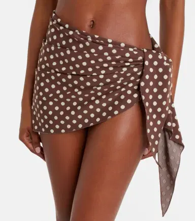Montce Draped polka-dot beach cover-up | Thumbnail 4