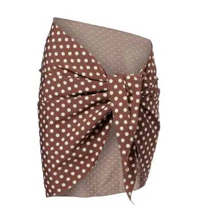 Montce Draped polka-dot beach cover-up | Thumbnail 1