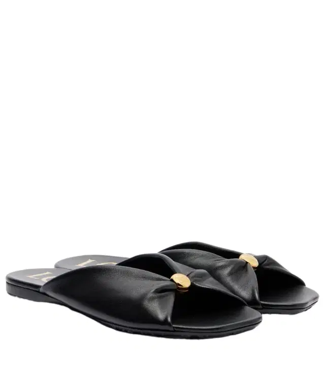 Loewe Paula's Ibiza Pebble leather slides