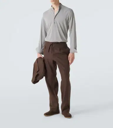 Stòffa Stòffa Cotton and silk Henley shirt | Thumbnail 2