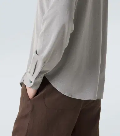 Stòffa Stòffa Cotton and silk Henley shirt | Thumbnail 5
