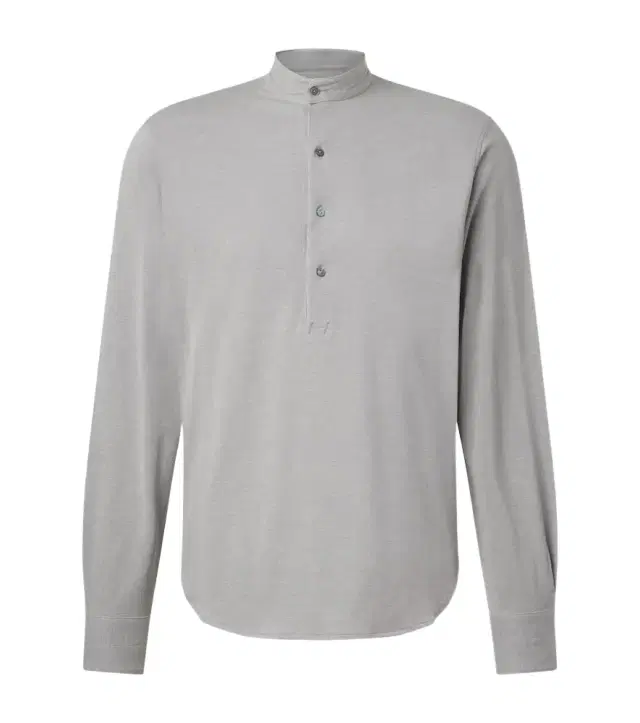 Stoffa Stòffa Cotton and silk Henley shirt