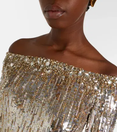 Jenny Packham Marnie embellished gown | Thumbnail 5