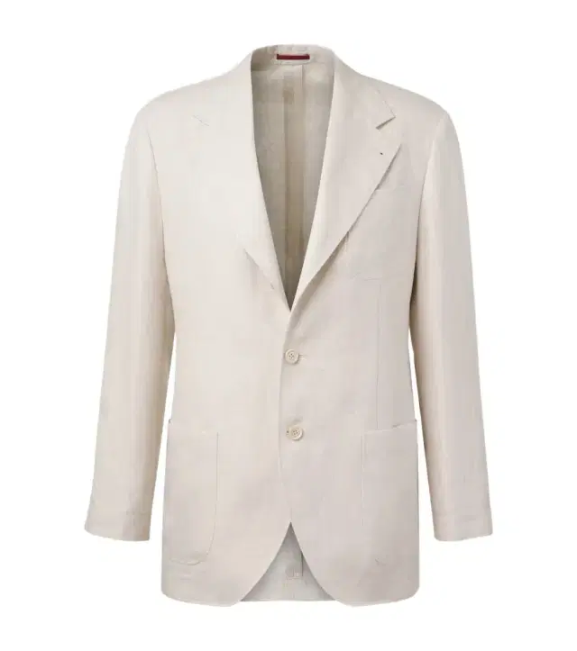 Brunello Cucinelli Single-breasted linen blazer