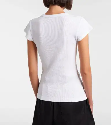 AGOLDE Edison ribbed-knit T-shirt | Thumbnail 5