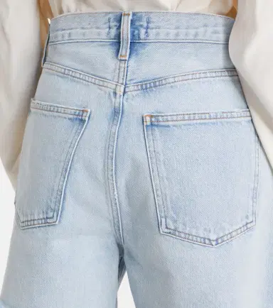 AGOLDE Rhoda frayed denim shorts | Thumbnail 5
