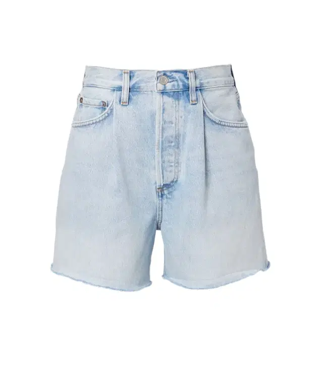 Agolde Rhoda frayed denim shorts