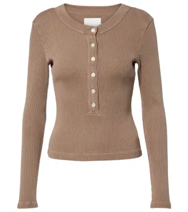 Citizens of Humanity Varra ribbed-knit Henley shirt | Thumbnail 1 Citizens of Humanity Varra ribbed-knit Henley shirt | Thumbnail 1