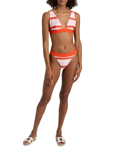 Simkhai Women's Tillie Striped Triangle Bikini Top | Thumbnail 2 Simkhai Women's Tillie Striped Triangle Bikini Top | Thumbnail 2