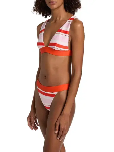 Simkhai Women's Tillie Striped Triangle Bikini Top | Thumbnail 4 Simkhai Women's Tillie Striped Triangle Bikini Top | Thumbnail 4