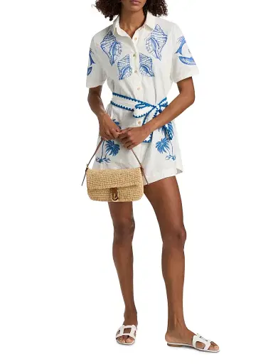 Farm Rio Women's Brasil Vintage Embroidered Romper - Off White | Thumbnail 2 Farm Rio Women's Brasil Vintage Embroidered Romper - Off White | Thumbnail 2