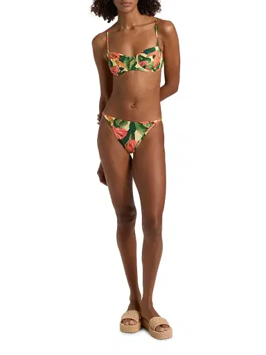 Farm Rio Women's Anturium Underwire Bikini Top - Golden Yellow - Size Large | Thumbnail 2