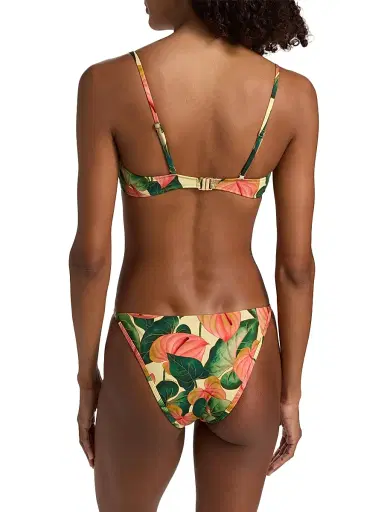 Farm Rio Women's Anturium Underwire Bikini Top - Golden Yellow - Size Large | Thumbnail 5