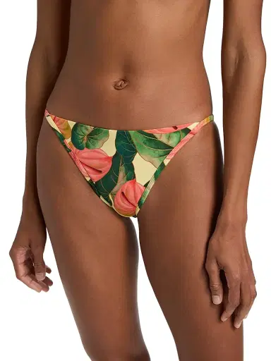 Farm Rio Women's Anturium Thin Basic Bikini Bottom - Golden Yellow - Size XL | Thumbnail 3