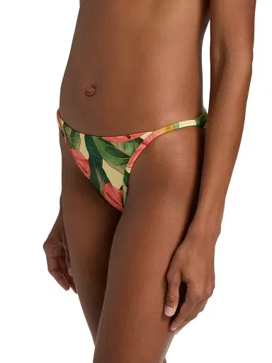 Farm Rio Women's Anturium Thin Basic Bikini Bottom - Golden Yellow - Size XL | Thumbnail 4