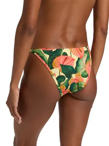 Farm Rio Women's Anturium Thin Basic Bikini Bottom - Golden Yellow - Size XL | Thumbnail 5