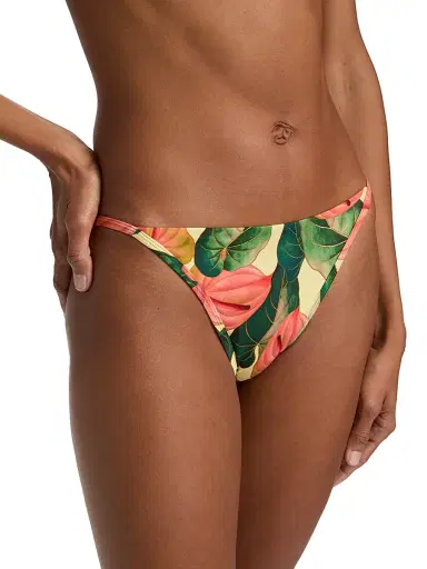 Farm Rio Women's Anturium Thin Basic Bikini Bottom - Golden Yellow - Size XL | Thumbnail 6