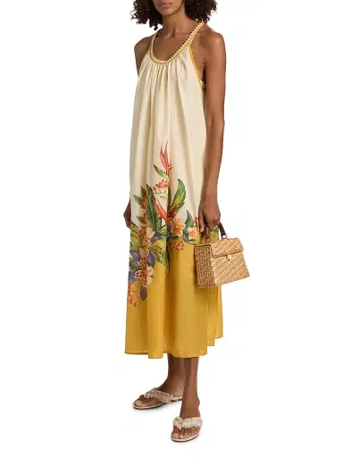 Farm Rio Women's Hilo Crochet-Trim Maxi Dress | Thumbnail 4 Farm Rio Women's Hilo Crochet-Trim Maxi Dress | Thumbnail 4