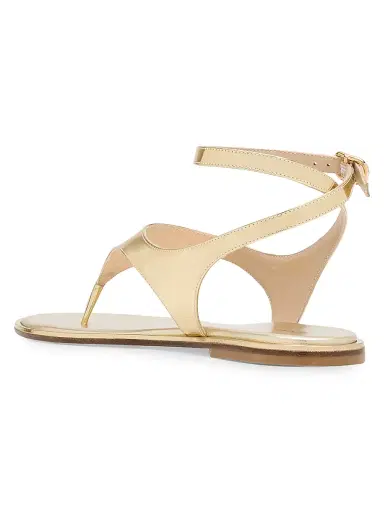 Stuart Weitzman Women's Marley Leather Sandals - Platino - Size 9.5 | Thumbnail 2 Stuart Weitzman Women's Marley Leather Sandals - Platino - Size 9.5 | Thumbnail 2