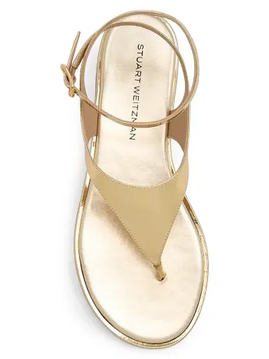 Stuart Weitzman Women's Marley Leather Sandals - Platino - Size 9.5 | Thumbnail 3 Stuart Weitzman Women's Marley Leather Sandals - Platino - Size 9.5 | Thumbnail 3