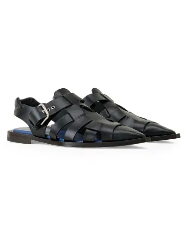 Lanvin Men's Fisherman-Style Leather Sandals - Black - Size 7 | Thumbnail 2 Lanvin Men's Fisherman-Style Leather Sandals - Black - Size 7 | Thumbnail 2