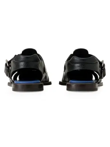 Lanvin Men's Fisherman-Style Leather Sandals - Black - Size 7 | Thumbnail 3 Lanvin Men's Fisherman-Style Leather Sandals - Black - Size 7 | Thumbnail 3