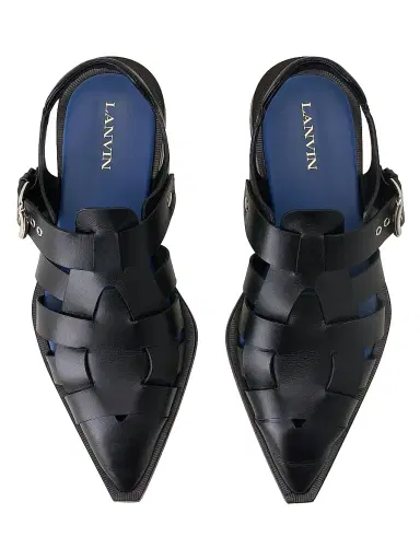 Lanvin Men's Fisherman-Style Leather Sandals - Black - Size 7 | Thumbnail 4 Lanvin Men's Fisherman-Style Leather Sandals - Black - Size 7 | Thumbnail 4