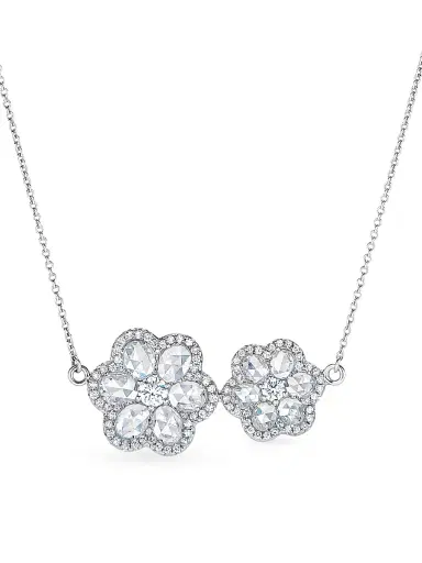 64 Facets Women's Floral 18K White Gold & 1.88 TCW Diamond Pendant Necklace - White Gold | Thumbnail 1 64 Facets Women's Floral 18K White Gold & 1.88 TCW Diamond Pendant Necklace - White Gold | Thumbnail 1