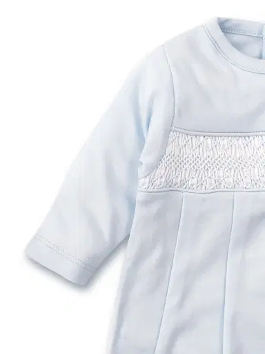 Kissy Kissy Baby Boy's Charmed Smocked Cotton Sleeper Gown - Light Blue - Size Newborn | Thumbnail 2