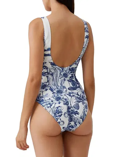 Melissa Odabash Women's High Summer Nevada Floral Toile One-Piece Swimsuit - Paloma | Thumbnail 3