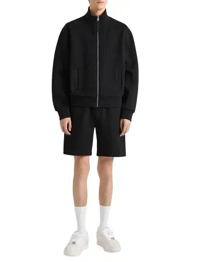Givenchy Men's Herringbone Sweatshirt with Jacquard - Black | Thumbnail 2 Givenchy Men's Herringbone Sweatshirt with Jacquard - Black | Thumbnail 2