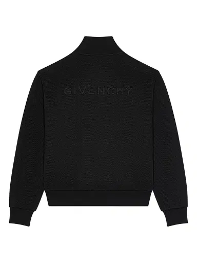 Givenchy Men's Herringbone Sweatshirt with Jacquard - Black | Thumbnail 3 Givenchy Men's Herringbone Sweatshirt with Jacquard - Black | Thumbnail 3