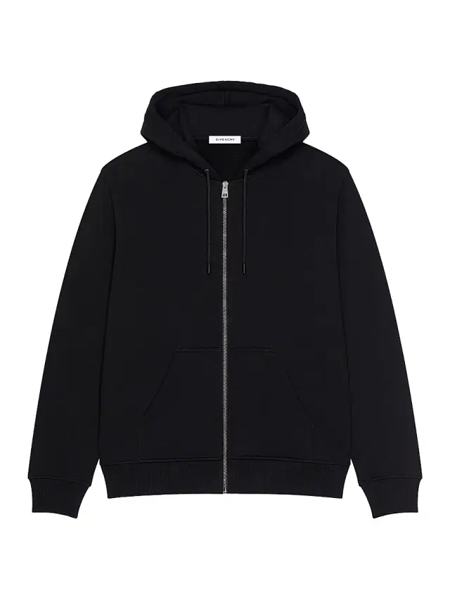 Men's Zipped Hoodie in Fleece with Photographic Negative Print - Black