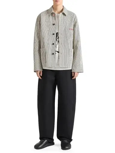 Givenchy Men's Couture Seam Striped Jacket in Denim | Thumbnail 2