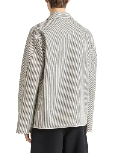 Givenchy Men's Couture Seam Striped Jacket in Denim | Thumbnail 4