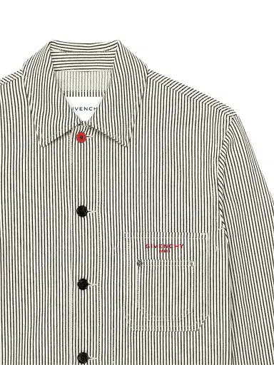 Givenchy Men's Couture Seam Striped Jacket in Denim | Thumbnail 5