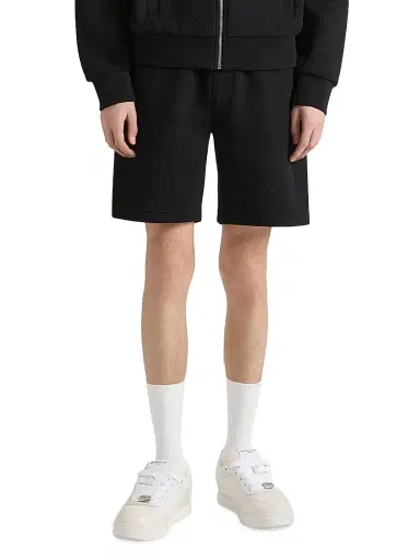 Givenchy Men's Herringbone Bermuda Shorts with Jacquard - Black - Size XXL | Thumbnail 3