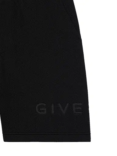 Givenchy Men's Herringbone Bermuda Shorts with Jacquard - Black - Size XXL | Thumbnail 5