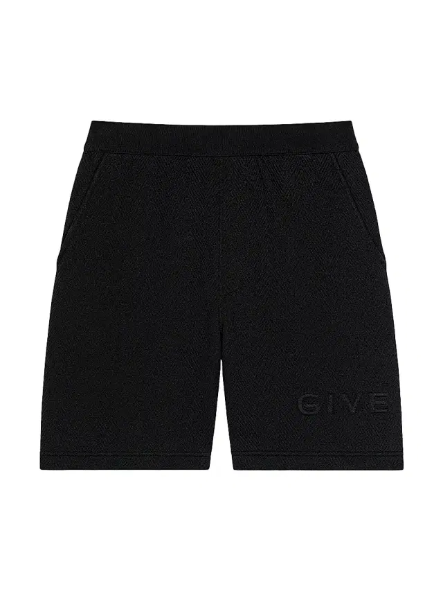 Givenchy Men's Herringbone Bermuda Shorts with Jacquard - Black
