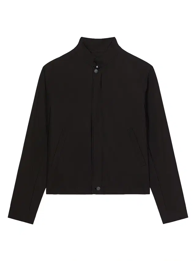 Men's Blouson Jacket in Mix Cotton with Photographic Negative Print - Black White