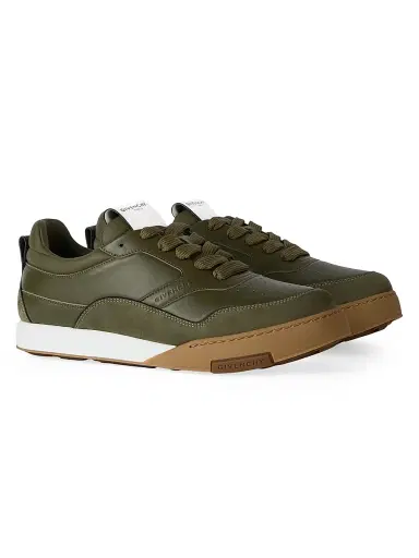 Givenchy Men's Yard Sneakers in Leather - Khaki Black - Size 13 | Thumbnail 2