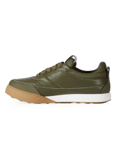 Givenchy Men's Yard Sneakers in Leather - Khaki Black - Size 13 | Thumbnail 3
