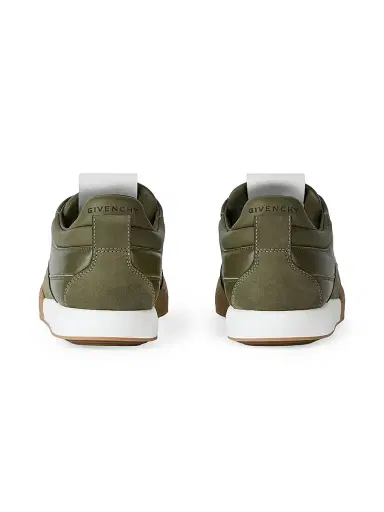 Givenchy Men's Yard Sneakers in Leather - Khaki Black - Size 13 | Thumbnail 4