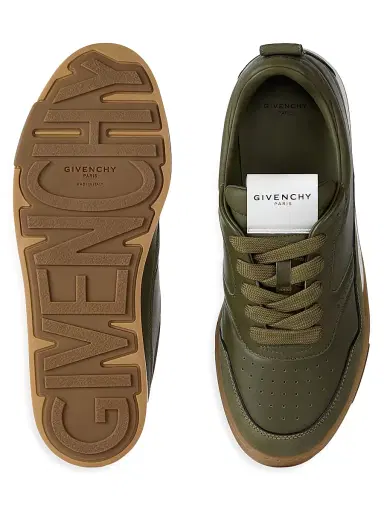 Givenchy Men's Yard Sneakers in Leather - Khaki Black - Size 13 | Thumbnail 5