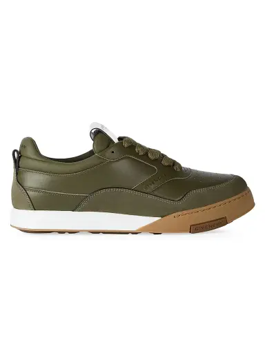 Givenchy Men's Yard Sneakers in Leather - Khaki Black - Size 13 | Thumbnail 1