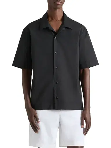Givenchy Men's Shirt in Poplin with Photographic Negative Print - Black | Thumbnail 4 Givenchy Men's Shirt in Poplin with Photographic Negative Print - Black | Thumbnail 4