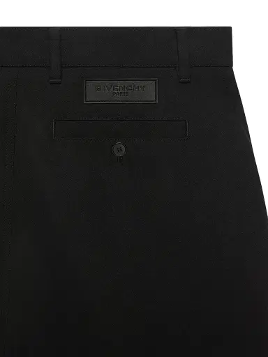 Givenchy Men's Couture Seam Pants in Flannel with Checked Reverse - Black | Thumbnail 5 Givenchy Men's Couture Seam Pants in Flannel with Checked Reverse - Black | Thumbnail 5