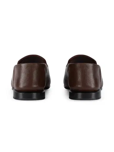 Givenchy Men's Label Loafers in Shiny Leather and Canvas - Natural Brown - Size 13 | Thumbnail 4